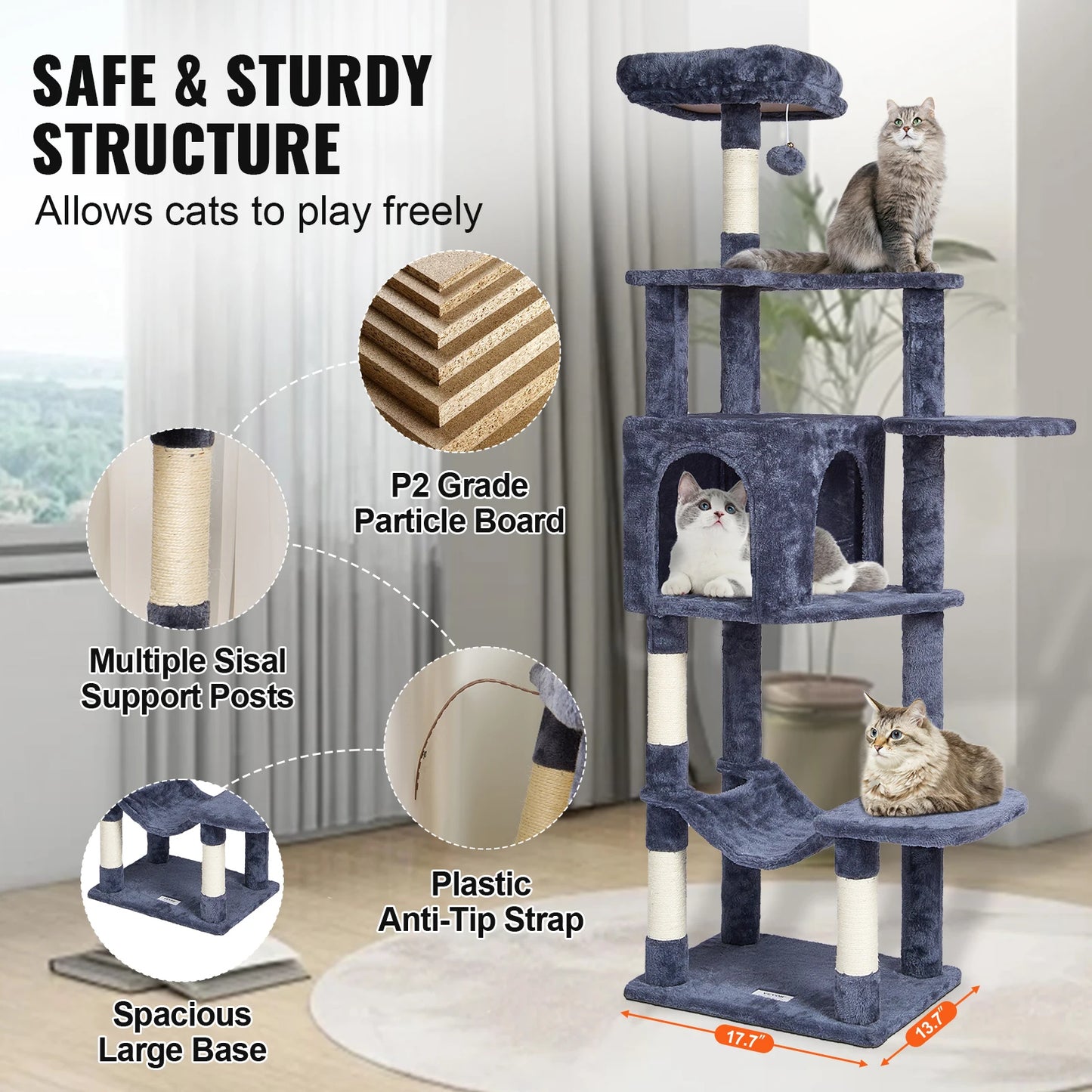 Fantastic cat standing tower!