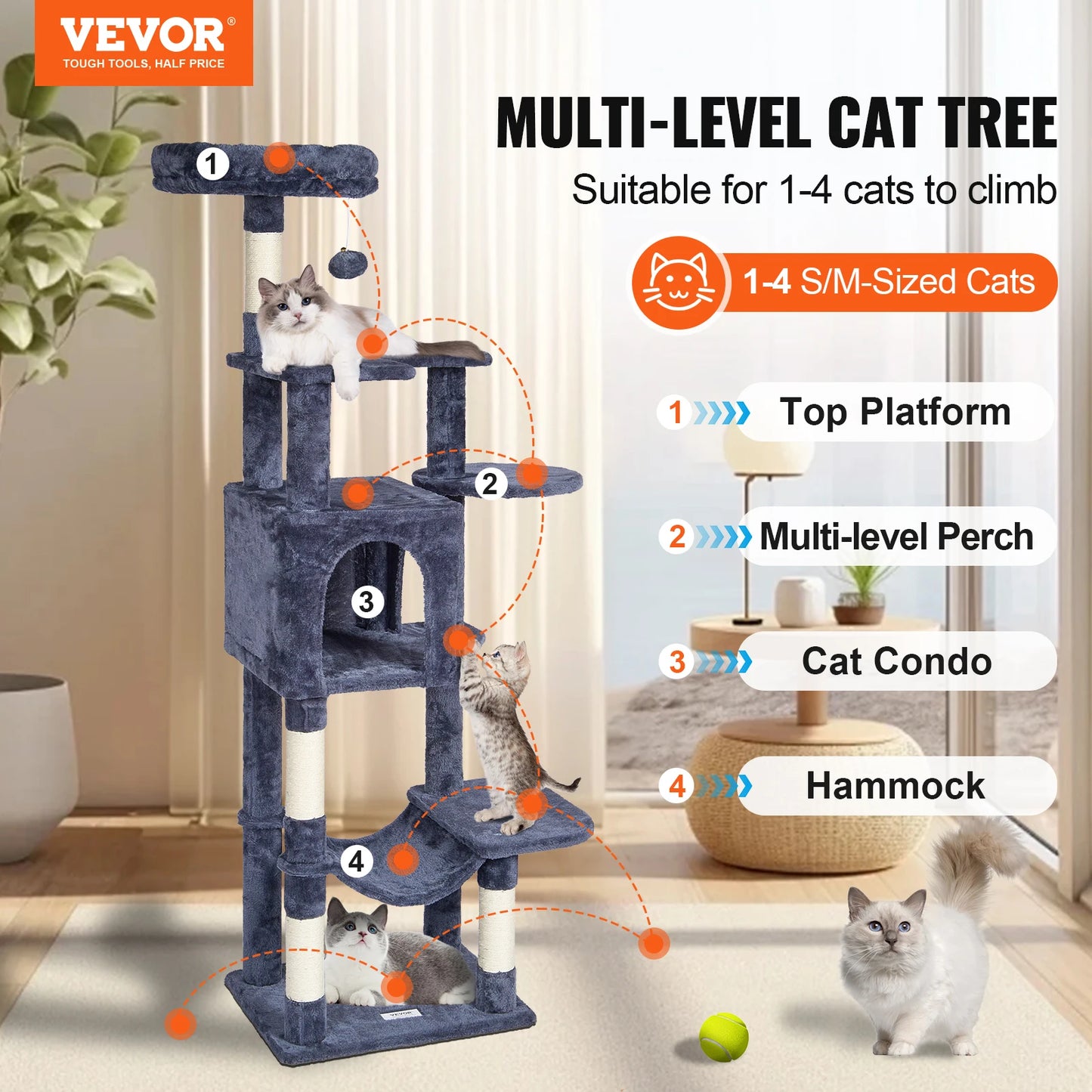 Fantastic cat standing tower!